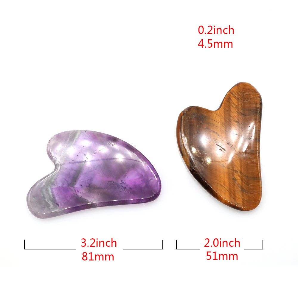 Rose Quartz Gua Sha Stone Set