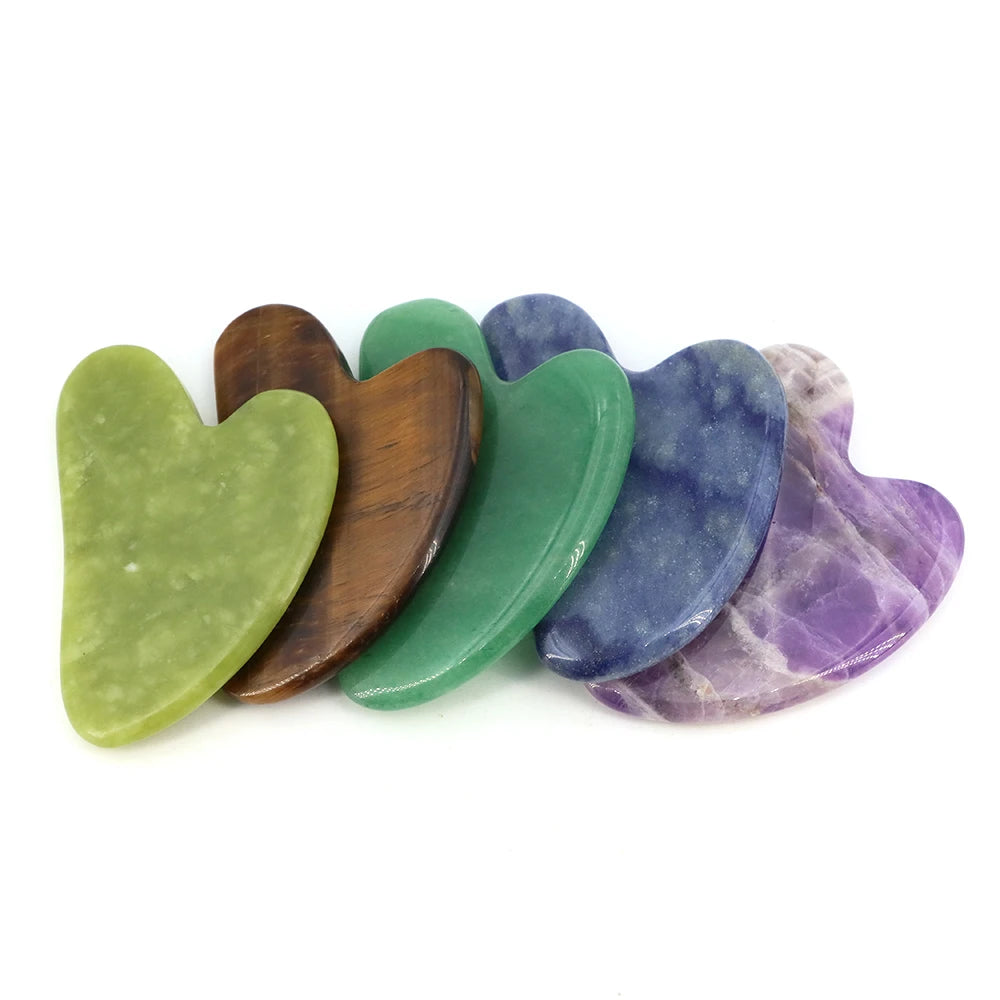 Rose Quartz Gua Sha Stone Set