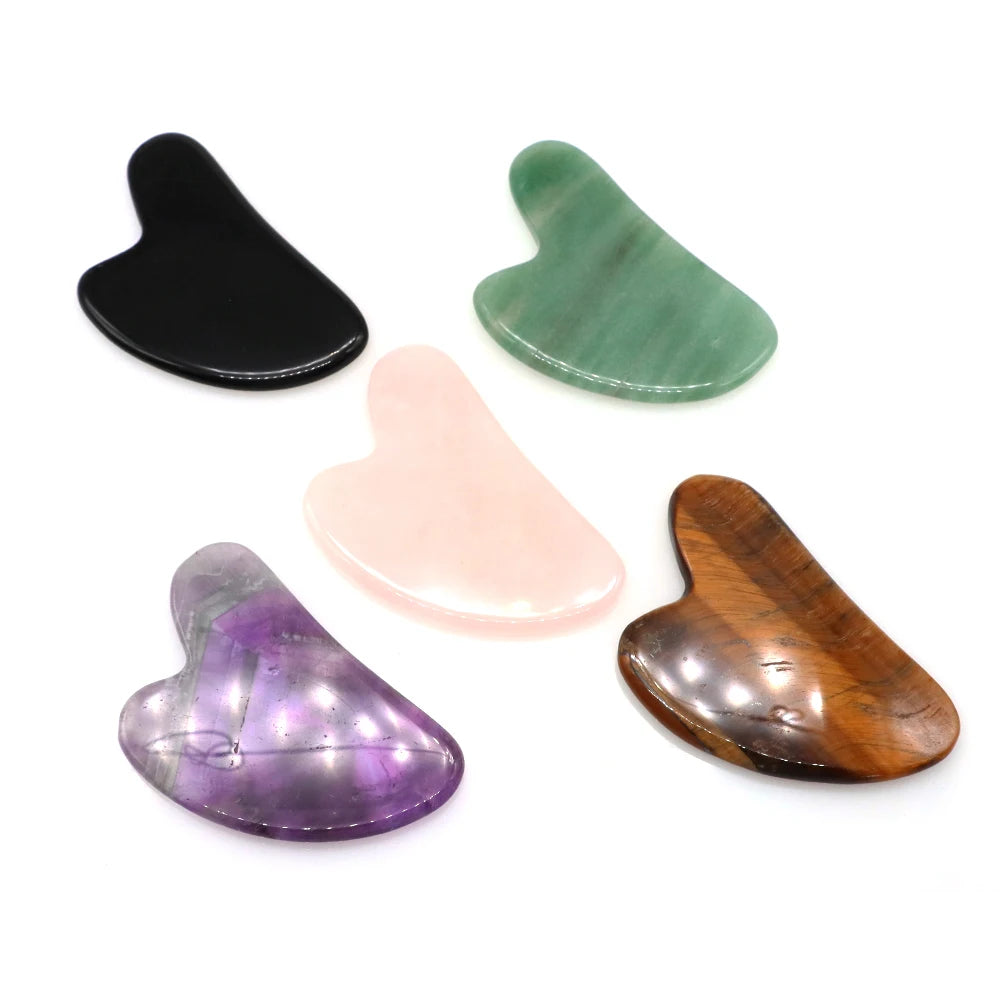 Rose Quartz Gua Sha Stone Set