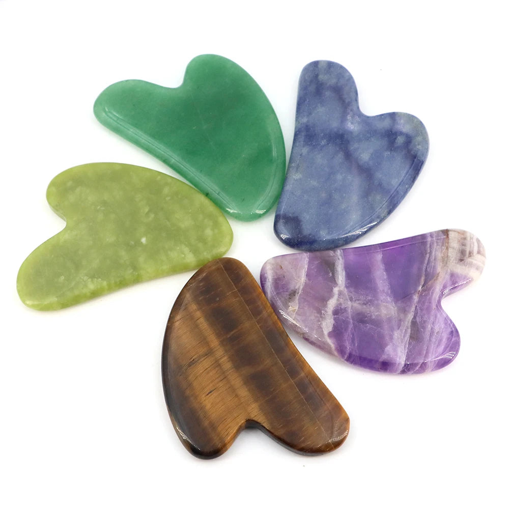 Rose Quartz Gua Sha Stone Set